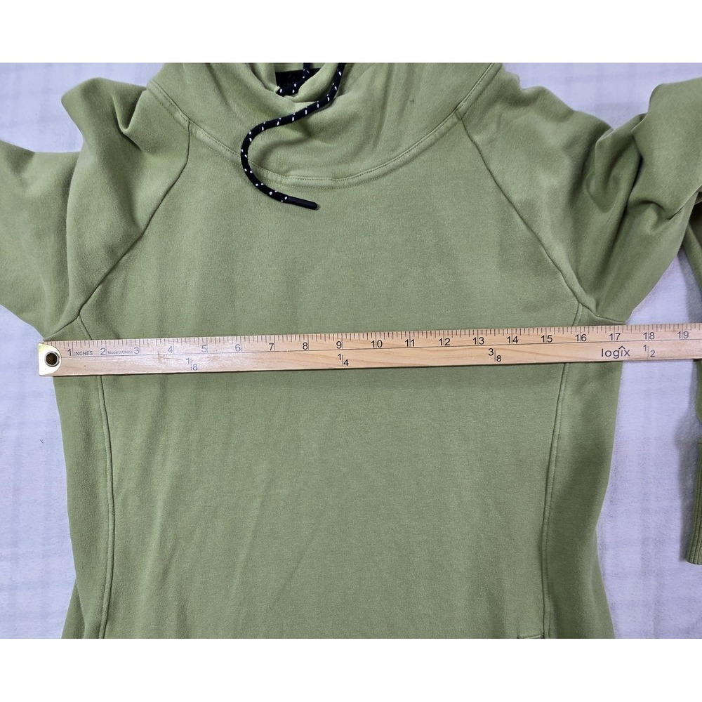 American Giant Womens Hoodie Dress Funnel Neck Pullover Sweatshirt Olive Green S - Picture 6 of 10